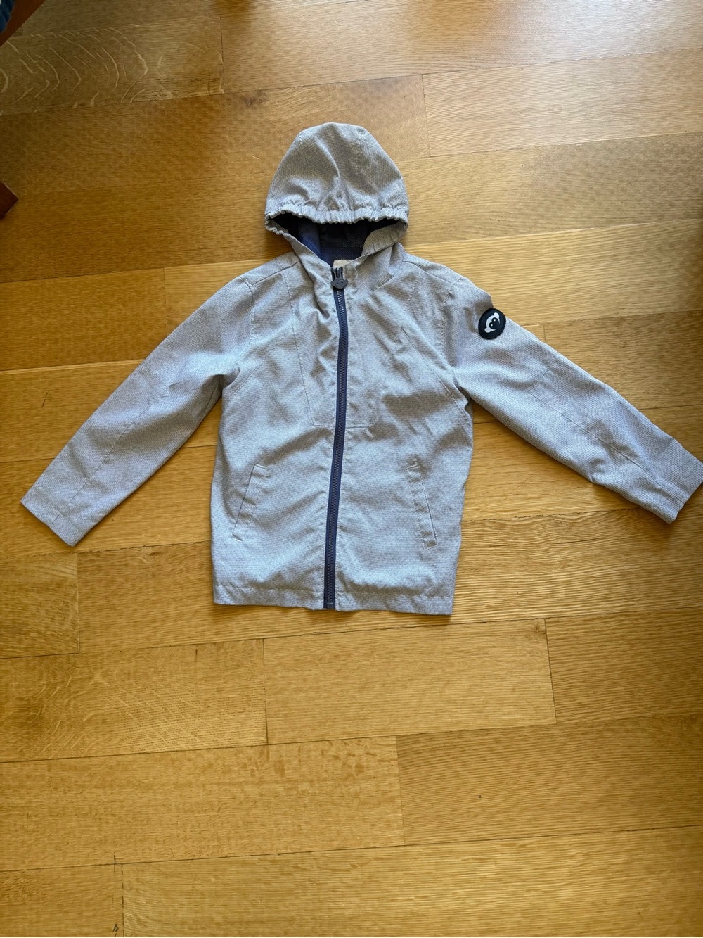 appaman kids jacket windbreaker with hood 6 grey blue unisex raincoat new york